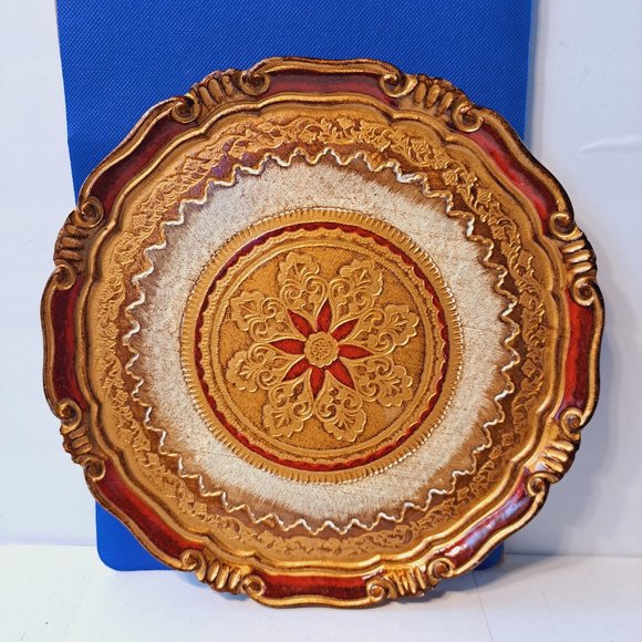 Accents | Florentine Florence Tray Firenze Red And Gold Made In Italy ...